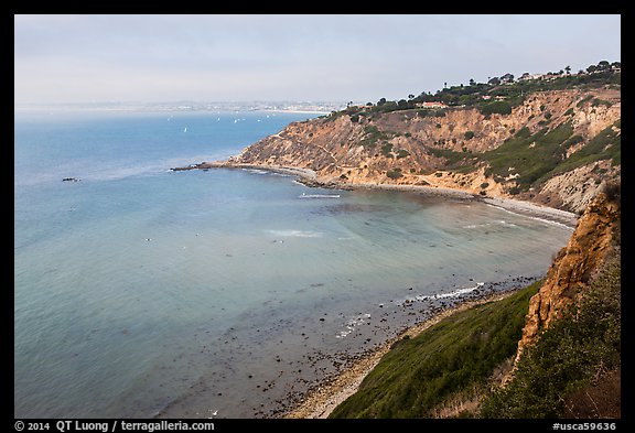 Cove seen from bluffs, Rancho Palo Verdes. Los Angeles, California, USA (color)
