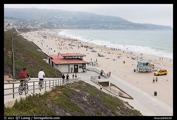 Beach from access ramp, Redondo Beach. Los Angeles, California, USA (color)