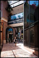 Woman walks in Rodeo Collection shopping area. Beverly Hills, Los Angeles, California, USA ( color)