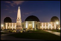 Griffith Observatory at night. Los Angeles, California, USA ( color)