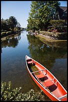 Red rowboat, Venice Canal Historic District. Venice, Los Angeles, California, USA ( color)