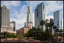 Skyscrappers around Pershing Square. Los Angeles, California, USA ( color)