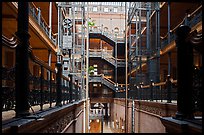 Interior of Bradbury Building. Los Angeles, California, USA ( color)