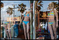 Beachwear in storefront, Manhattan Beach. Los Angeles, California, USA ( color)