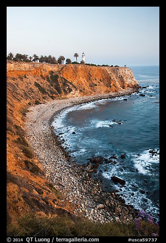 Point Vicente Lighthouse and coastline. Los Angeles, California, USA