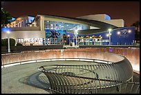 Aquarium of the Pacific facade at night. Long Beach, Los Angeles, California, USA ( color)