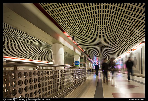Subway corridor. Los Angeles, California, USA (color)