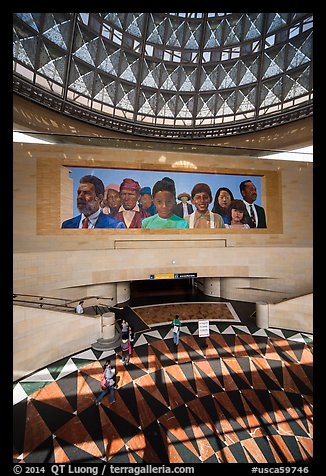 East lobby, Union station. Los Angeles, California, USA (color)