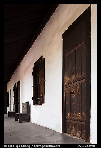 Avila Adobe doors. Los Angeles, California, USA (color)