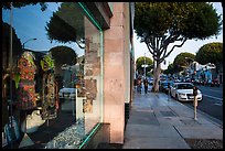 Storefront and downtown street. Santa Monica, Los Angeles, California, USA ( color)