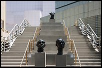 Sculptures outside Los Angeles County Museum of Art. Los Angeles, California, USA ( color)