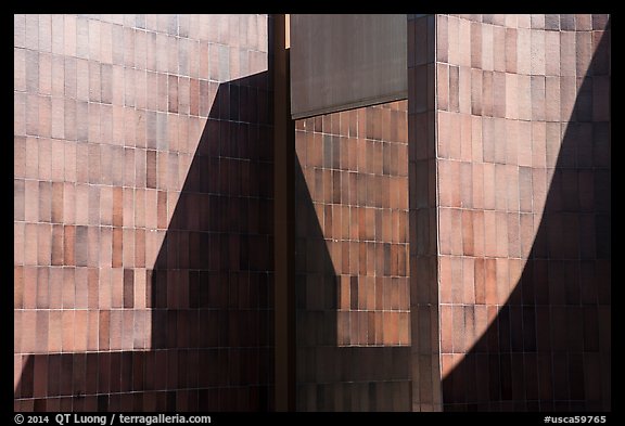 Architectural Detail, Simon Norton Museum. Pasadena, Los Angeles, California, USA (color)