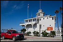 Historic Lifeguard station. Long Beach, Los Angeles, California, USA ( color)