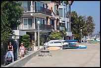 Women strolling on promenade. Long Beach, Los Angeles, California, USA ( color)