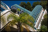 Elevators between lower and higher levels, Universal Studios. Universal City, Los Angeles, California, USA ( color)