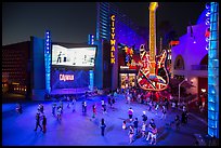 Universal Citywalk at night. Universal City, Los Angeles, California, USA ( color)