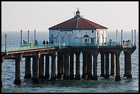 Aquarium and cafe on pier, Manhattan Beach. Los Angeles, California, USA ( color)