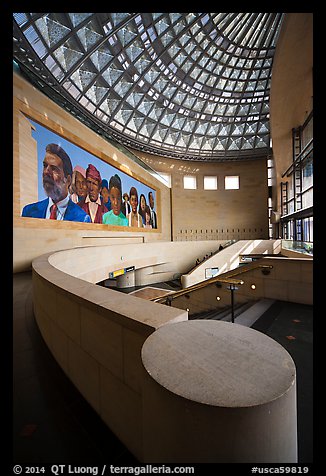 East lobby of Union Station. Los Angeles, California, USA (color)