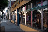 Downtown street at sunset. Santa Monica, Los Angeles, California, USA ( color)