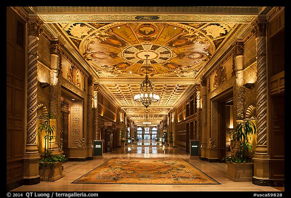 Millenium Biltmore Hotel interior. Los Angeles, California, USA (color)