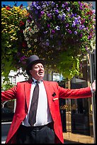 Man with red jacket, tie, and suit. Beverly Hills, Los Angeles, California, USA ( color)