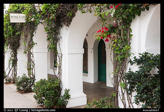 Gallery in La Arcada. Santa Barbara, California, USA (color)