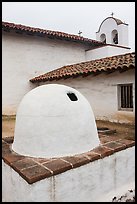 Oven and church, El Presidio. Santa Barbara, California, USA ( color)