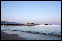 Beach and Stearns Wharff and sunset. Santa Barbara, California, USA ( color)
