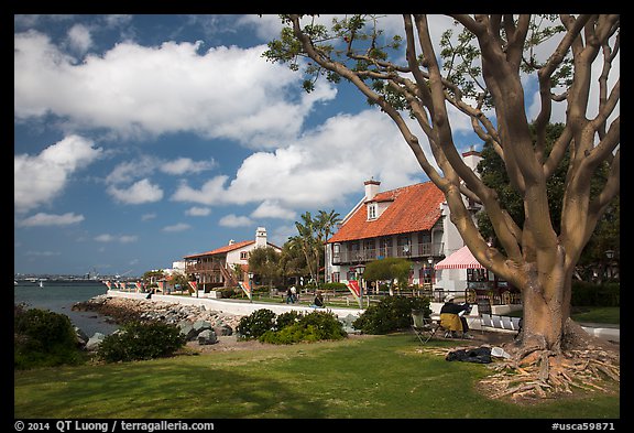 Seaport Village. San Diego, California, USA (color)