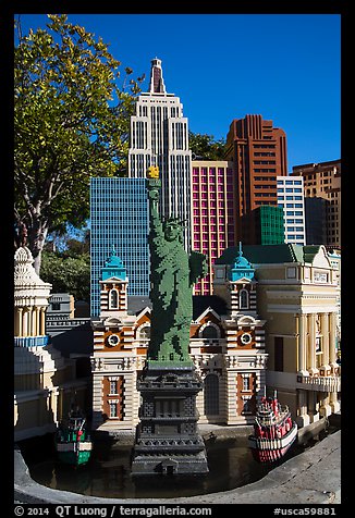 Las Vegas New York New York scale model, Legoland, Carlsbad. California, USA (color)