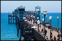 Lamps and pier, Oceanside. California, USA ( color)
