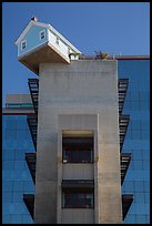 House sitting atop Warren College engineering building, UCSD. La Jolla, San Diego, California, USA ( color)