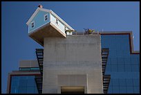 House called Fallen Star sitting atop building, University of California. La Jolla, San Diego, California, USA ( color)