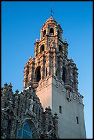 Museum of Man tower at sunset. San Diego, California, USA ( color)