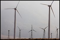 Wind turbines, San Gorgonio Pass. California, USA ( color)