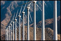 Row of Wind turbines, San Gorgonio Pass. California, USA ( color)