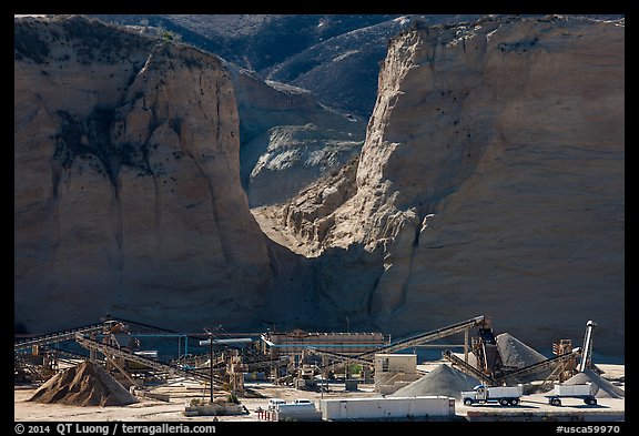 Mineral extraction site. California, USA (color)
