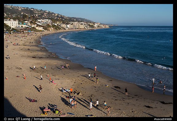 Beach seen from above. Laguna Beach, Orange County, California, USA (color)