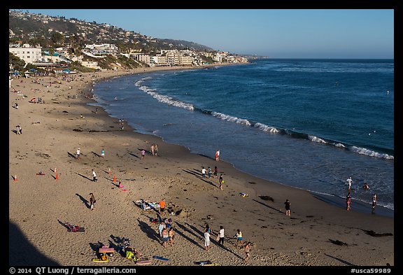 Beach seen from above. Laguna Beach, Orange County, California, USA (color)