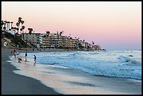 Beachfront at sunset. Laguna Beach, Orange County, California, USA ( color)