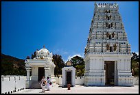 Women visiting Malibu Hindu Temple, Calabasas. Los Angeles, California, USA ( color)