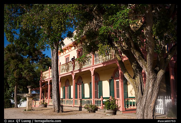Zanetta House, San Juan Bautista State Historical Park. San Juan Bautista, California, USA (color)