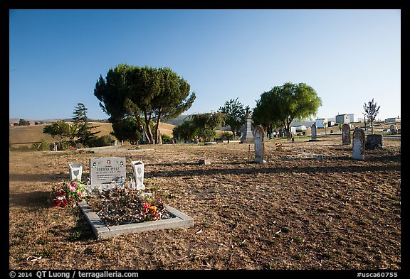 Cemetery. San Juan Bautista, California, USA (color)