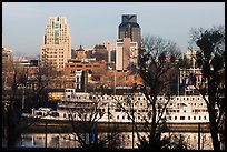 Riverboat and downtown skyline. Sacramento, California, USA ( color)