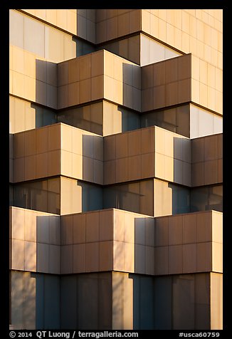 Architectural detail of California general services building. Sacramento, California, USA (color)