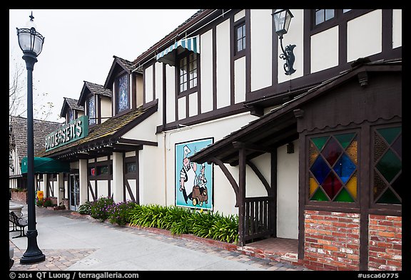 Andersen's half-timbered building. California, USA (color)