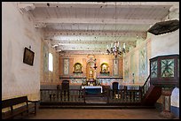 Chapel interior, La Purísima Mission. Lompoc, California, USA ( color)