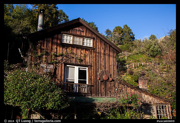 Big Sur Inn facade. Big Sur, California, USA (color)