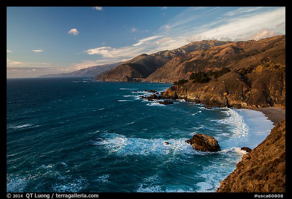 Coastline at sunset. Big Sur, California, USA (color)