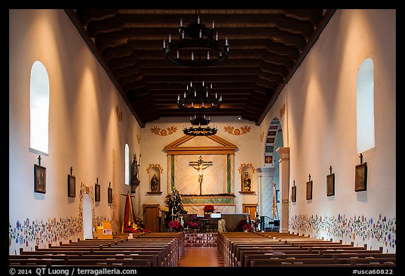 Chapel interior, Mission San Luis Obispo de Tolosa. California, USA (color)